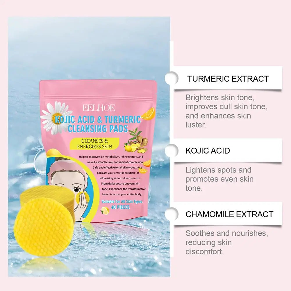 Brightening turmeric & kojic acid pads